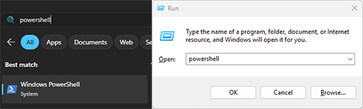 open powershell